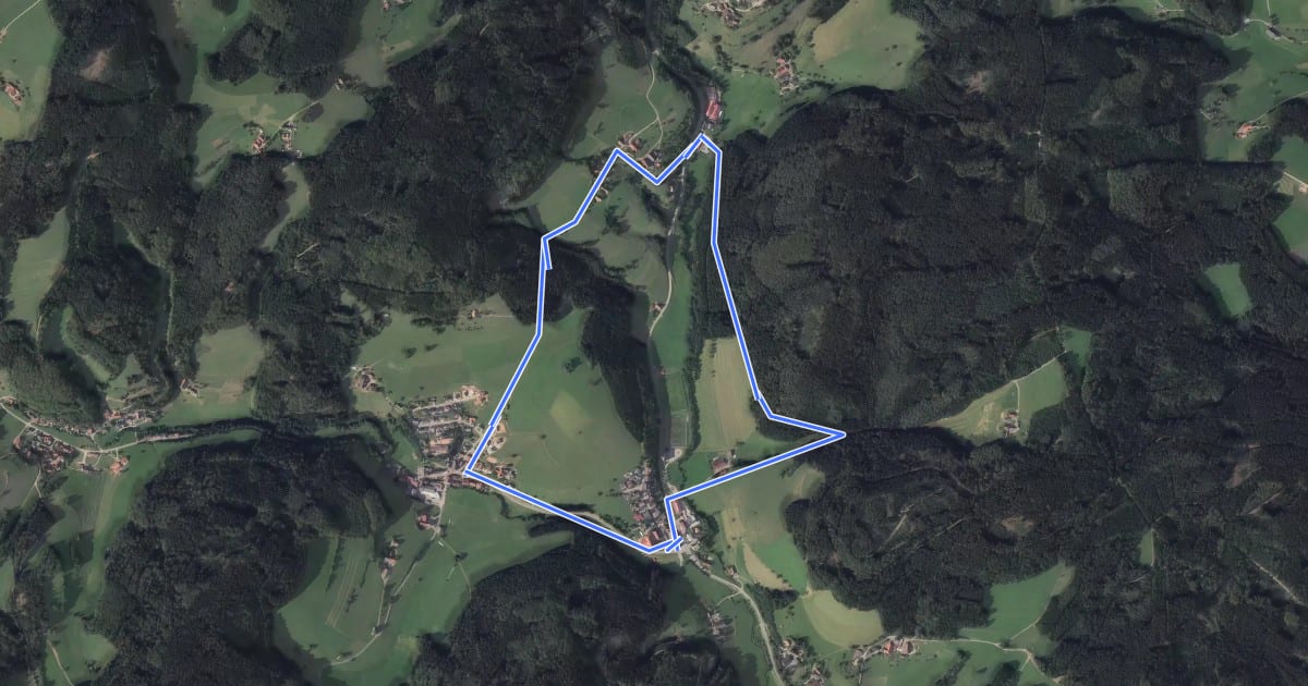 Маршрут Rundweg Mersberg на спутниковом снимке