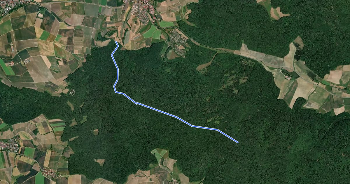 Маршрут Rundweg Michelau M6 на спутниковом снимке
