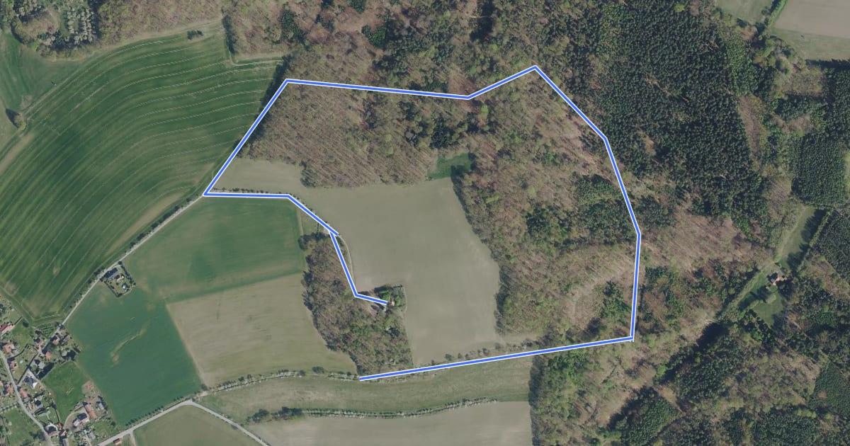 Маршрут Rundweg Monumentberg Groß Radisch на спутниковом снимке