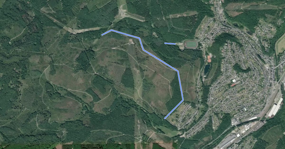 Маршрут Rundweg Mudersbach M1A на спутниковом снимке