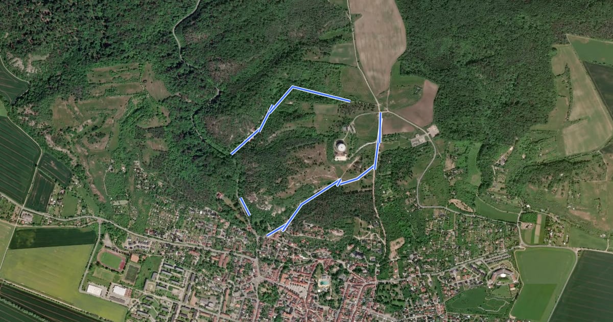 Маршрут Rundweg Napptal на спутниковом снимке