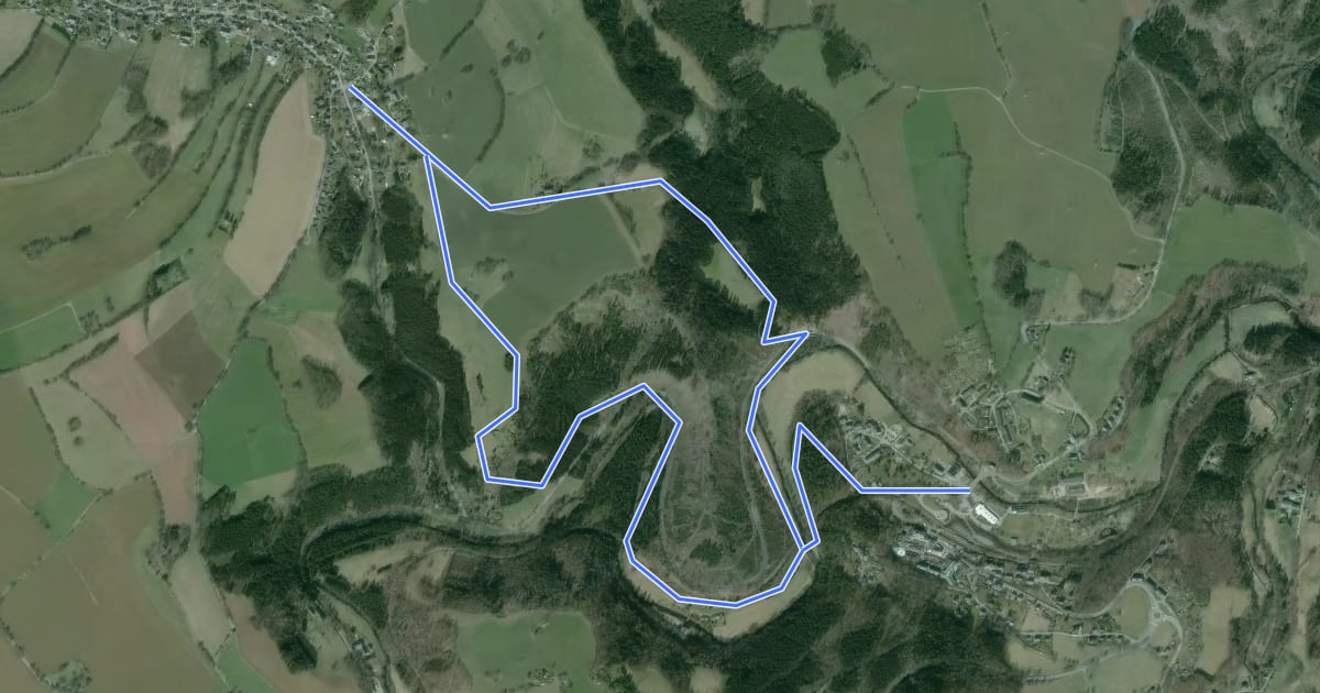 Маршрут Rundweg_Neundorf-Wiesenbad на спутниковом снимке