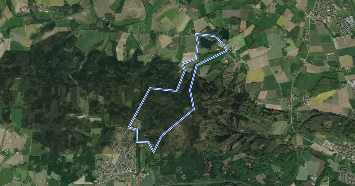 Маршрут Rundweg Nr 2 на спутниковом снимке