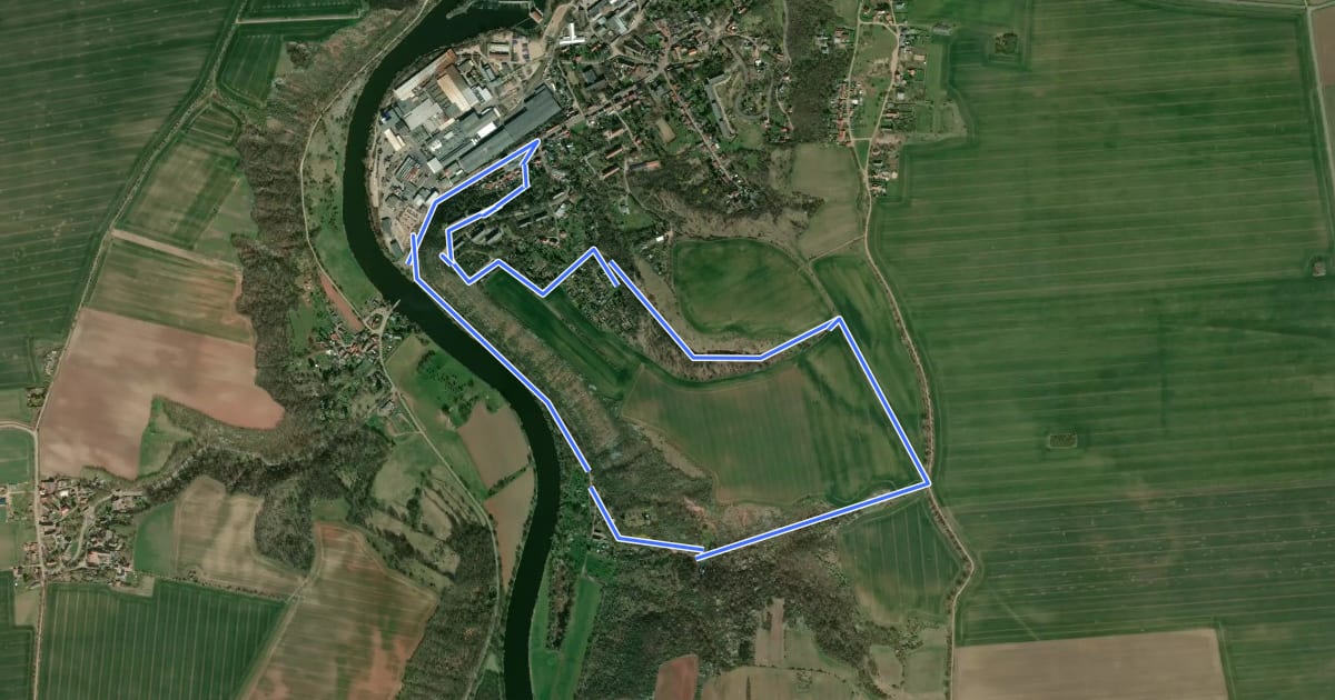 Маршрут Rundweg Nußgrund Tannengrund Rothenburg на спутниковом снимке