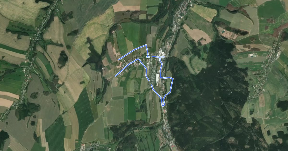 Маршрут Rundweg Obercarsdorf на спутниковом снимке