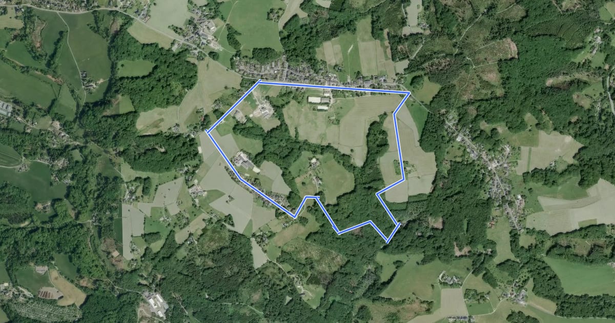Маршрут [△] Rundweg offenes Dreieck Wanderparkplatz Bärbroich на спутниковом снимке