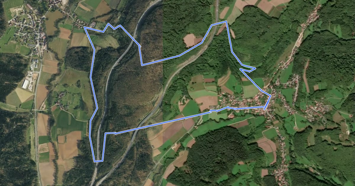 Маршрут Rundweg Osternohe – Simmelsdorf на спутниковом снимке