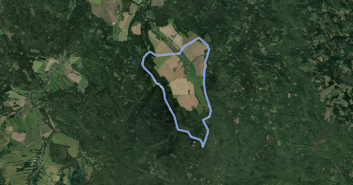 Маршрут Rundweg OT Rosenthal (große Schleife) на спутниковом снимке