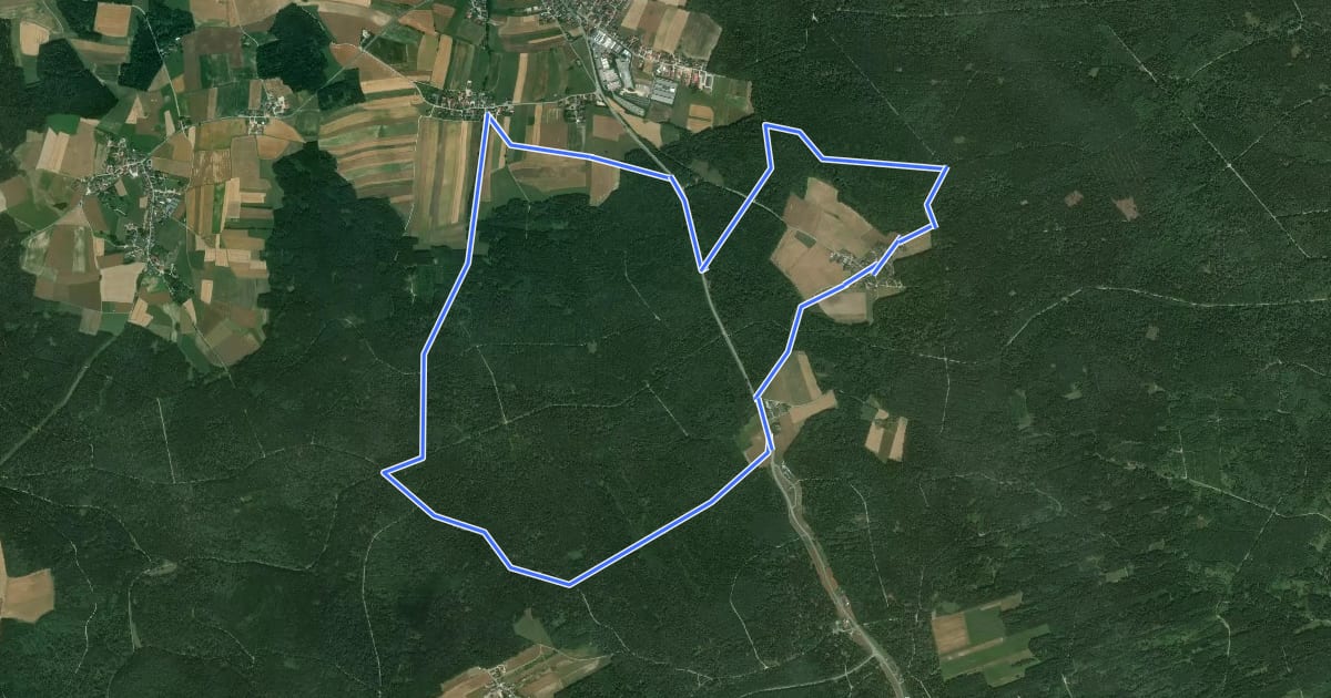 Маршрут Rundweg Painten 1 на спутниковом снимке
