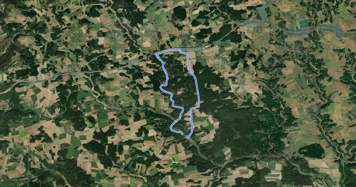 Маршрут Rundweg Paradiestal на спутниковом снимке