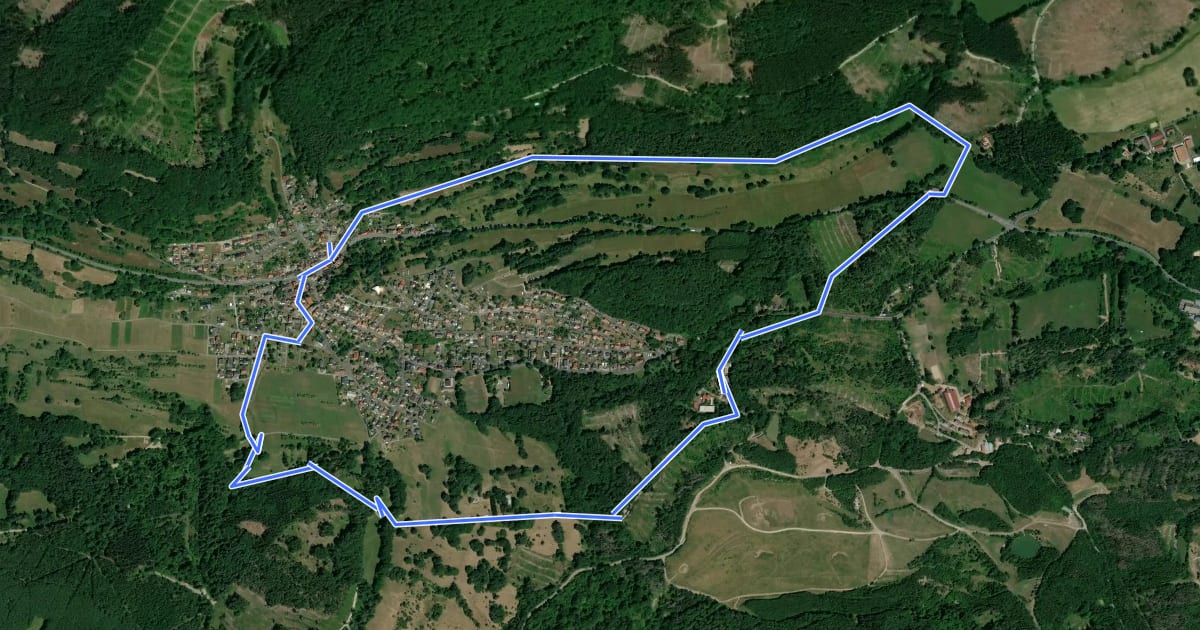Маршрут Rundweg Pfaffenberg на спутниковом снимке