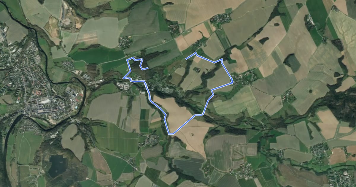 Маршрут Rundweg Porschel - Eselsberg Döhlen на спутниковом снимке
