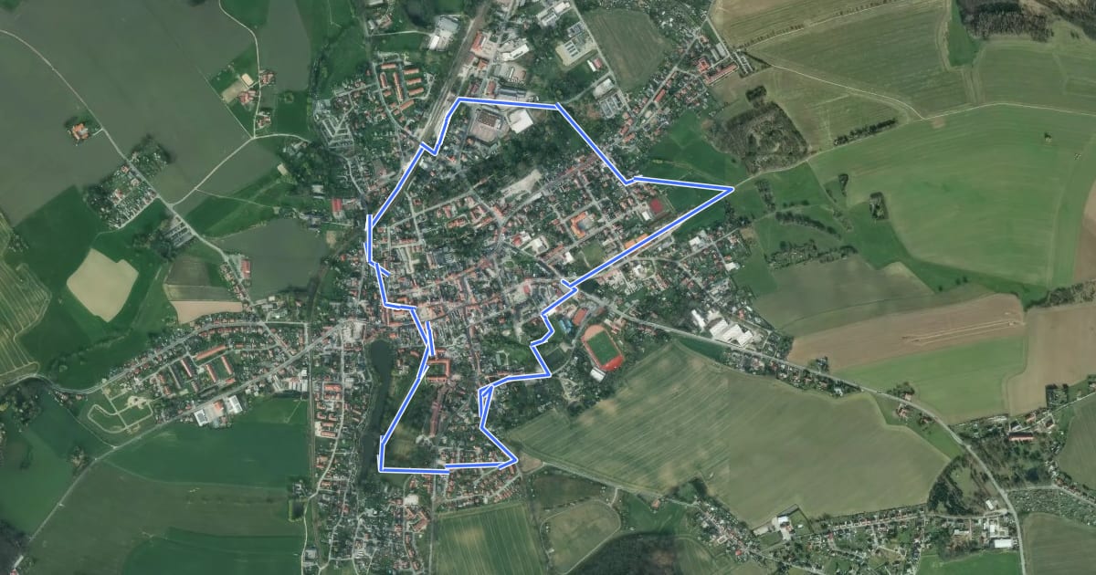 Маршрут Rundweg Pulsnitz на спутниковом снимке