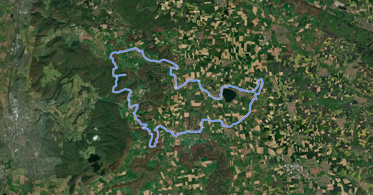 Маршрут Rundweg Radolfshausen на спутниковом снимке