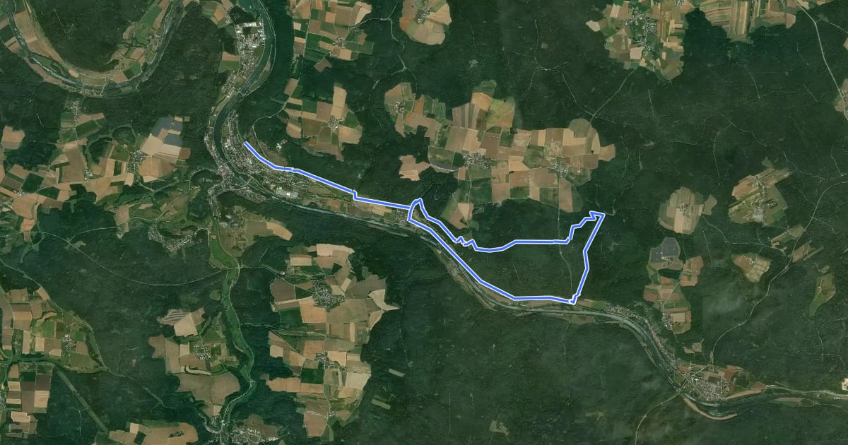 Маршрут Rundweg Riedenburg 17 на спутниковом снимке