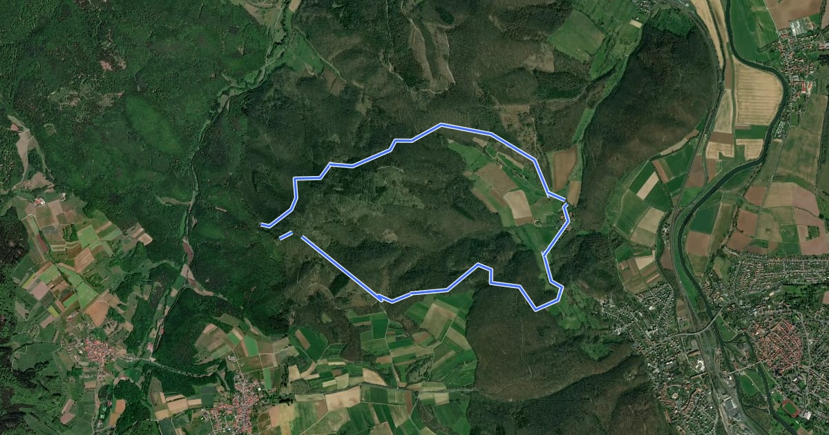 Маршрут Rundweg Rosskopfturm на спутниковом снимке