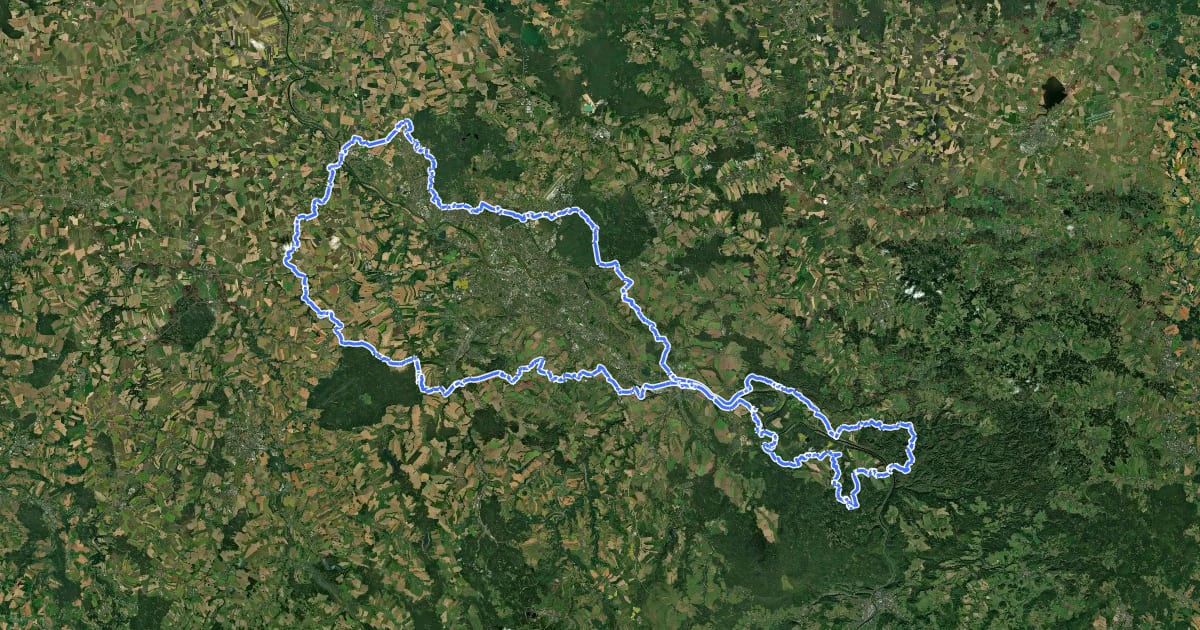 Маршрут Rundweg Roter Punkt (Meißen - Schmilka) на спутниковом снимке