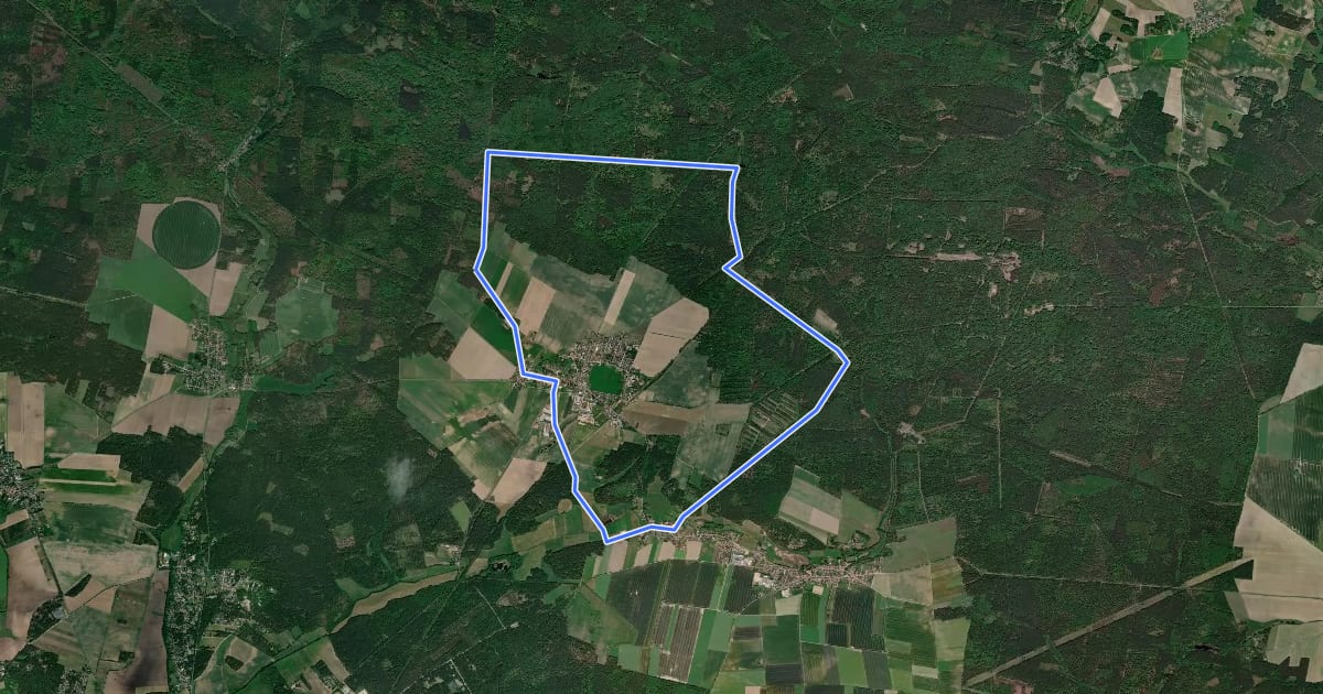 Маршрут Rundweg Söllichau на спутниковом снимке