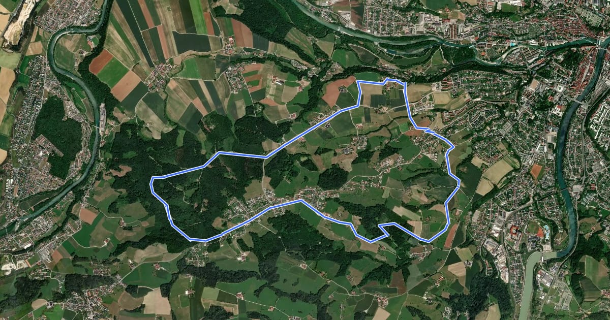 Маршрут Rundweg Saaßerwald на спутниковом снимке