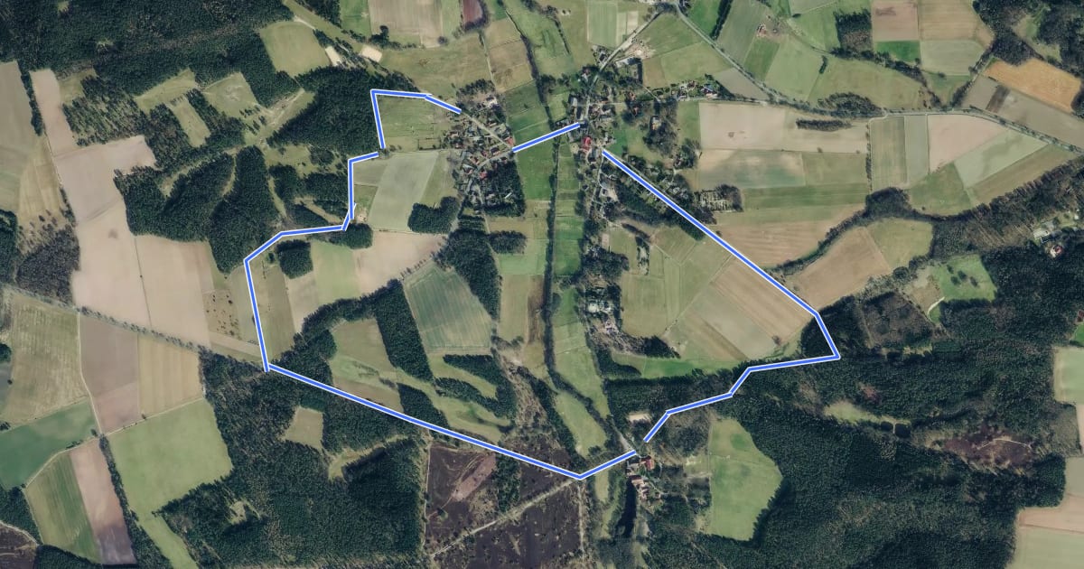 Маршрут Rundweg Sahrendorf на спутниковом снимке