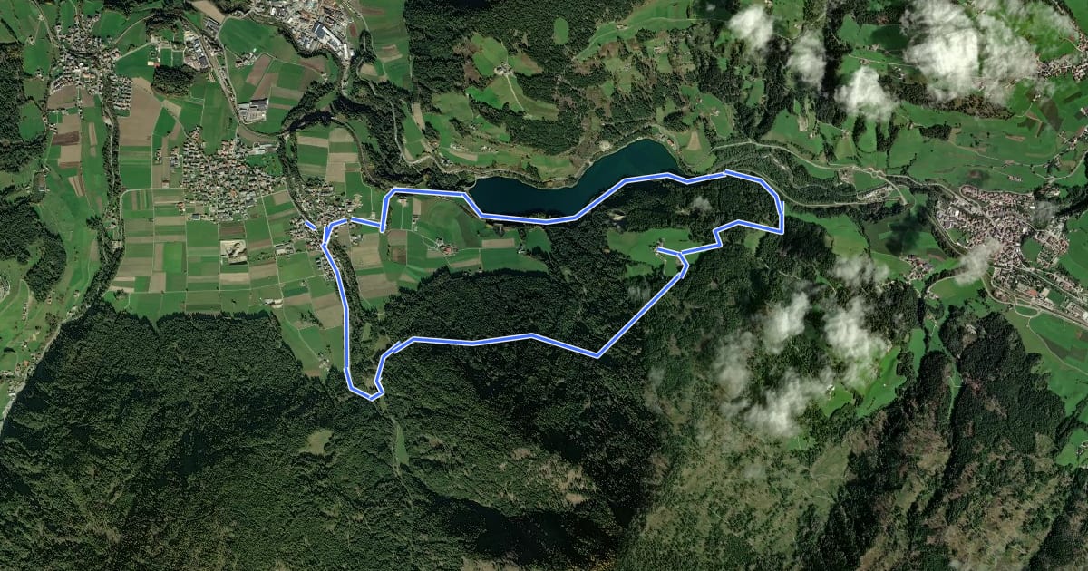 Маршрут Rundweg Salla на спутниковом снимке