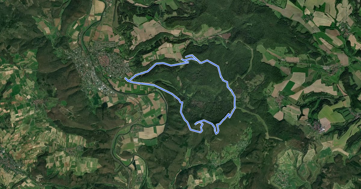 Маршрут Rundweg Schöne Aussicht на спутниковом снимке
