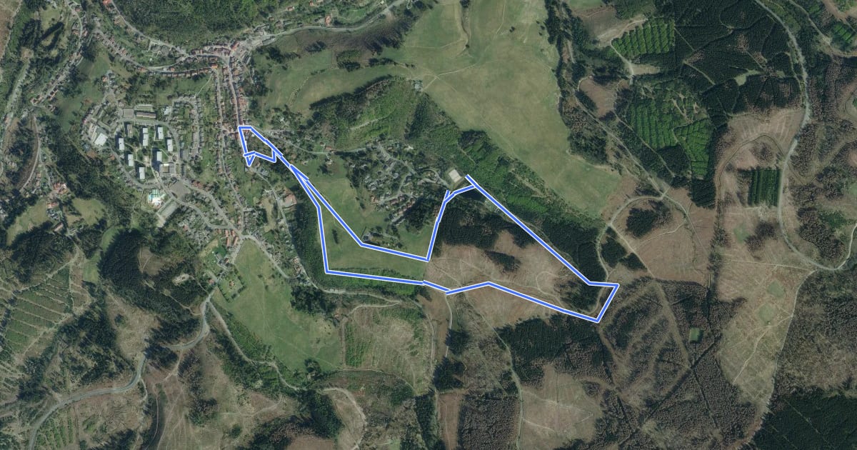 Маршрут Rundweg Schützenklippe - Route 1 на спутниковом снимке