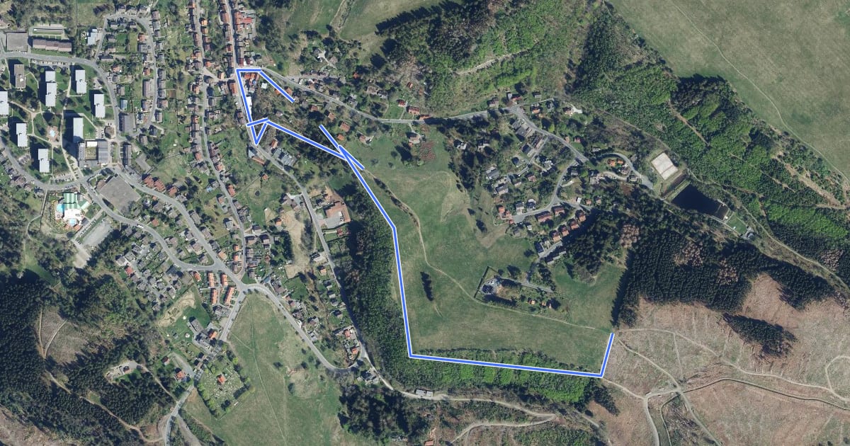 Маршрут Rundweg Schützenklippe - Route 3 на спутниковом снимке