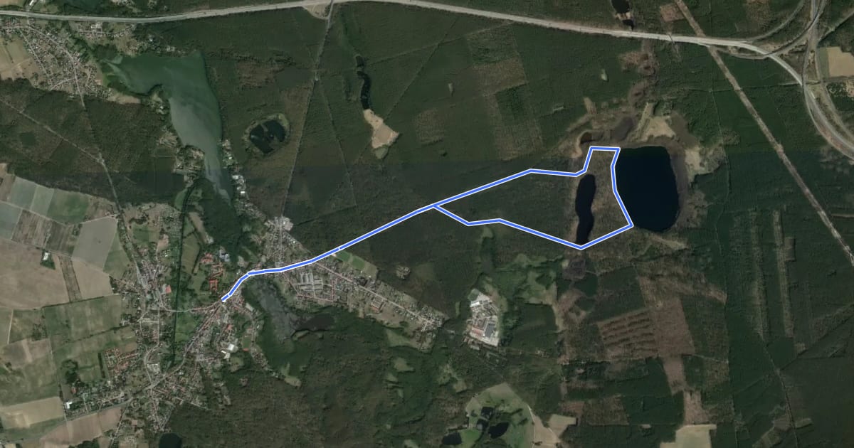 Маршрут Rundweg Schamp- und Kolpinsee на спутниковом снимке