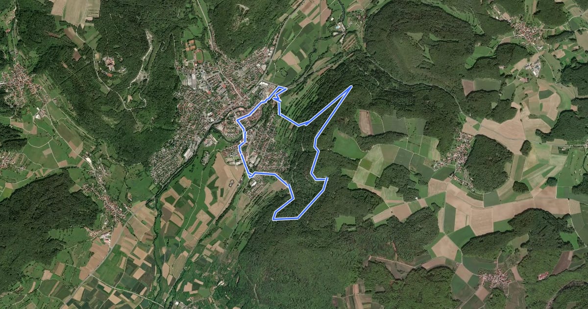 Маршрут Rundweg Schlüsselstein на спутниковом снимке