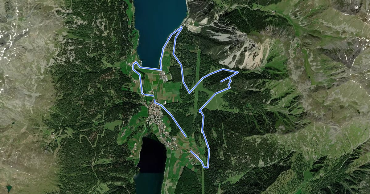 Маршрут Rundweg Schlossberg на спутниковом снимке