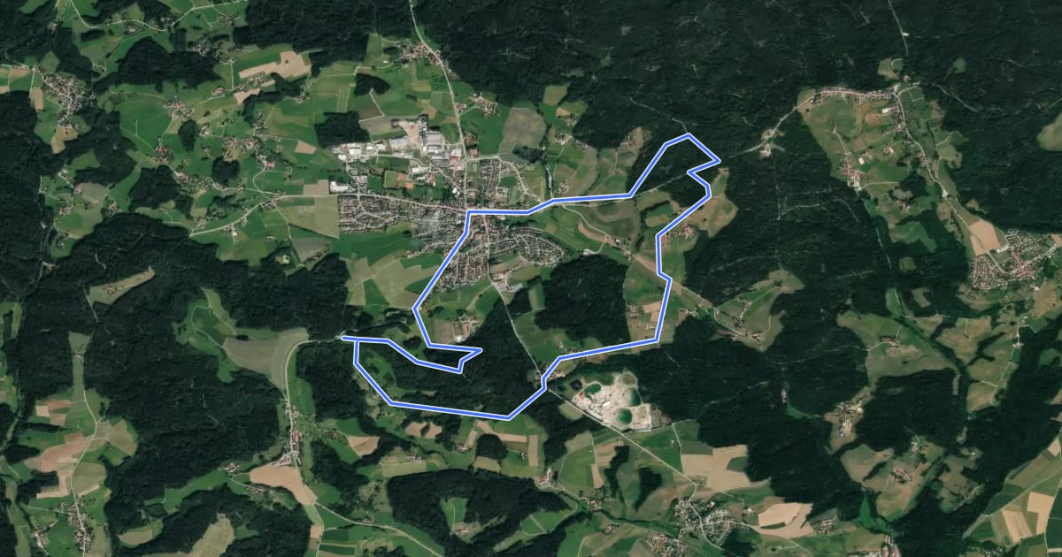 Маршрут Rundweg Schmetterling на спутниковом снимке