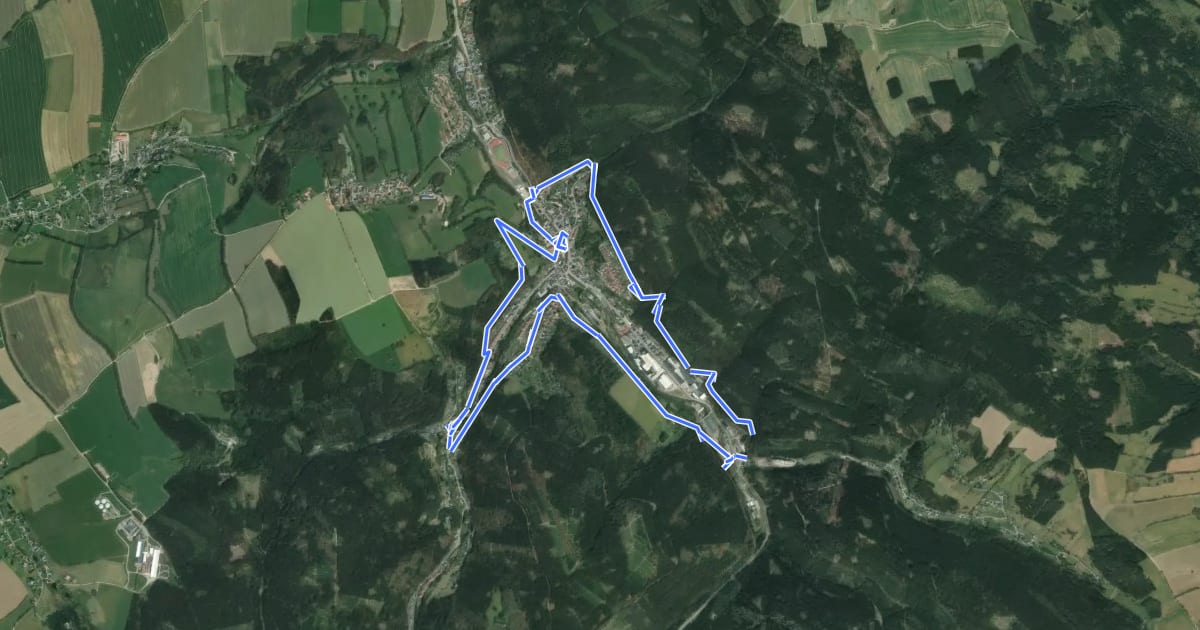 Маршрут Rundweg Schmiedeberg на спутниковом снимке