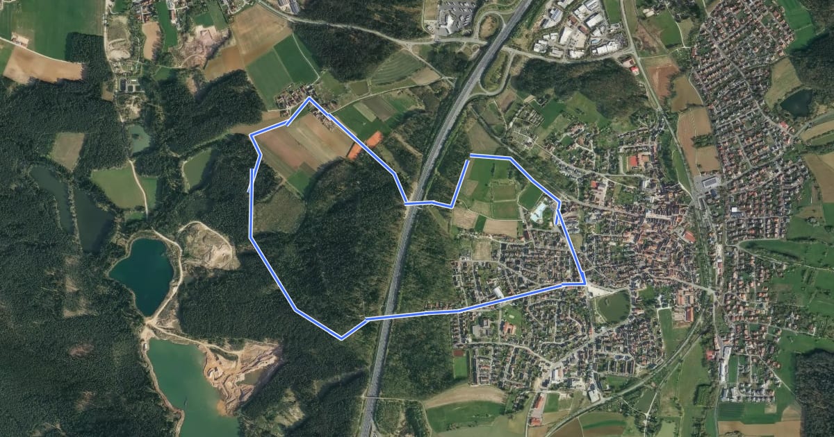 Маршрут Rundweg Schnaittach – Kleinbellhofen на спутниковом снимке
