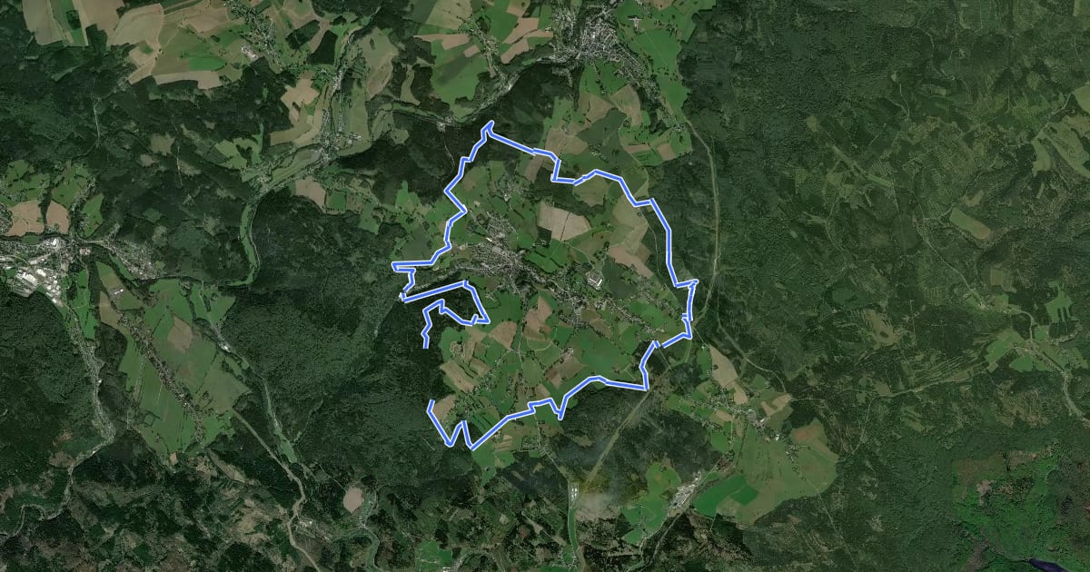 Маршрут Rundweg Seiffen на спутниковом снимке