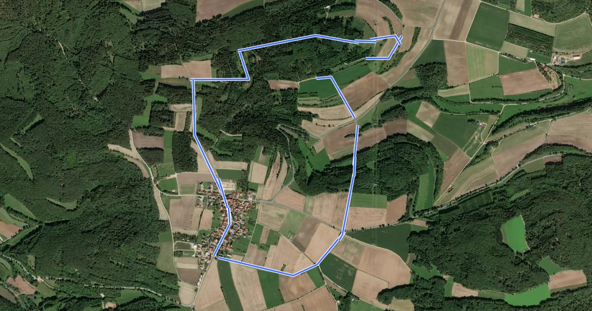 Маршрут Rundweg Seigelstein на спутниковом снимке