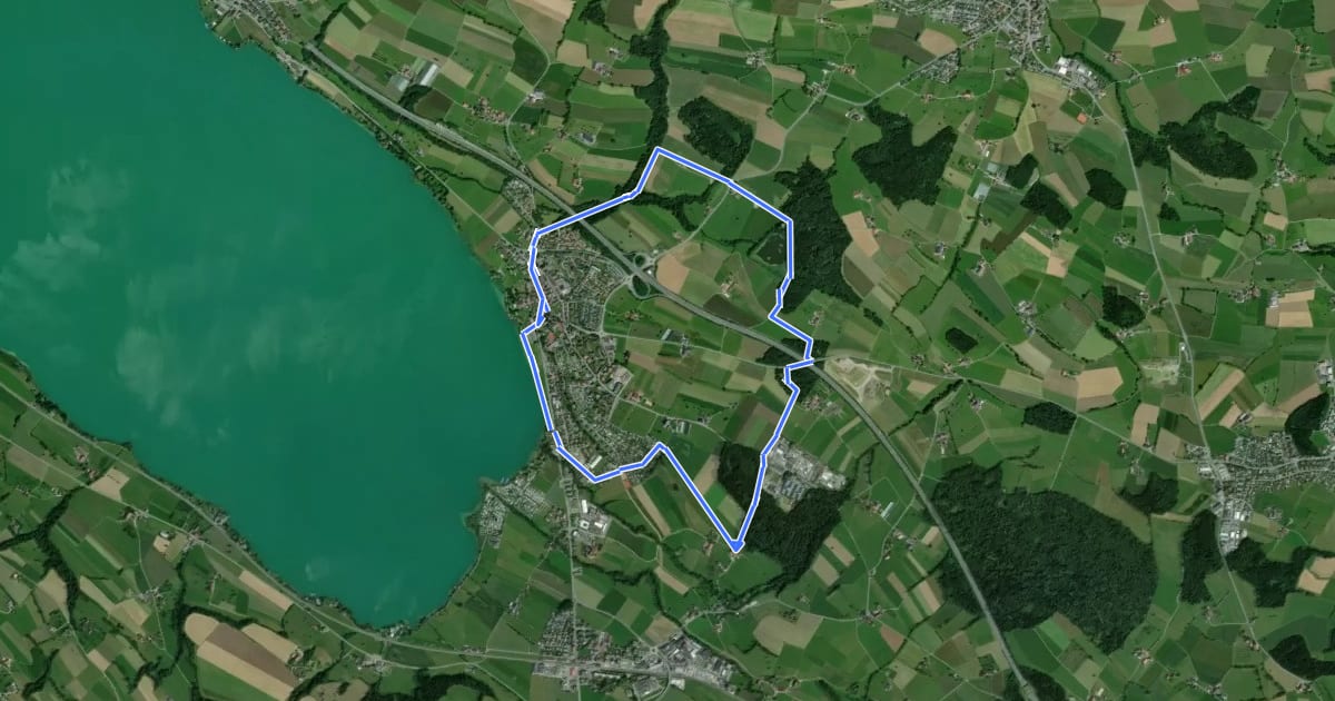 Маршрут Rundweg Sempach на спутниковом снимке