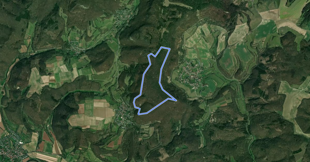 Маршрут Rundweg Silberklippe на спутниковом снимке
