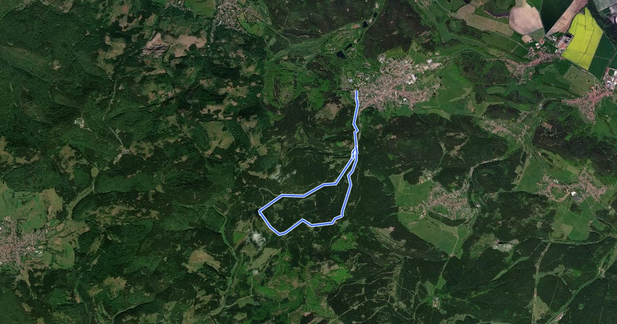 Маршрут Rundweg Spießberghaus на спутниковом снимке