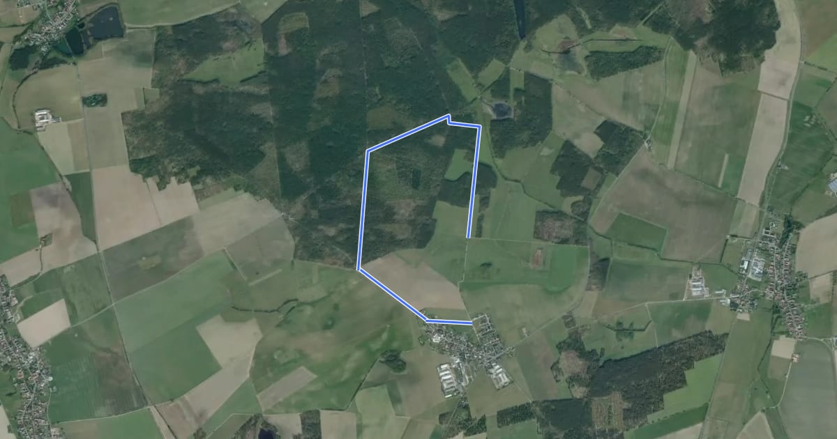 Маршрут Rundweg Staupitz на спутниковом снимке
