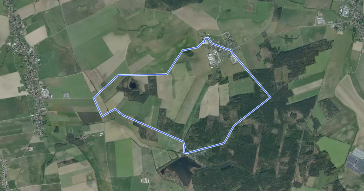 Маршрут Rundweg Staupitz-Neumühle на спутниковом снимке