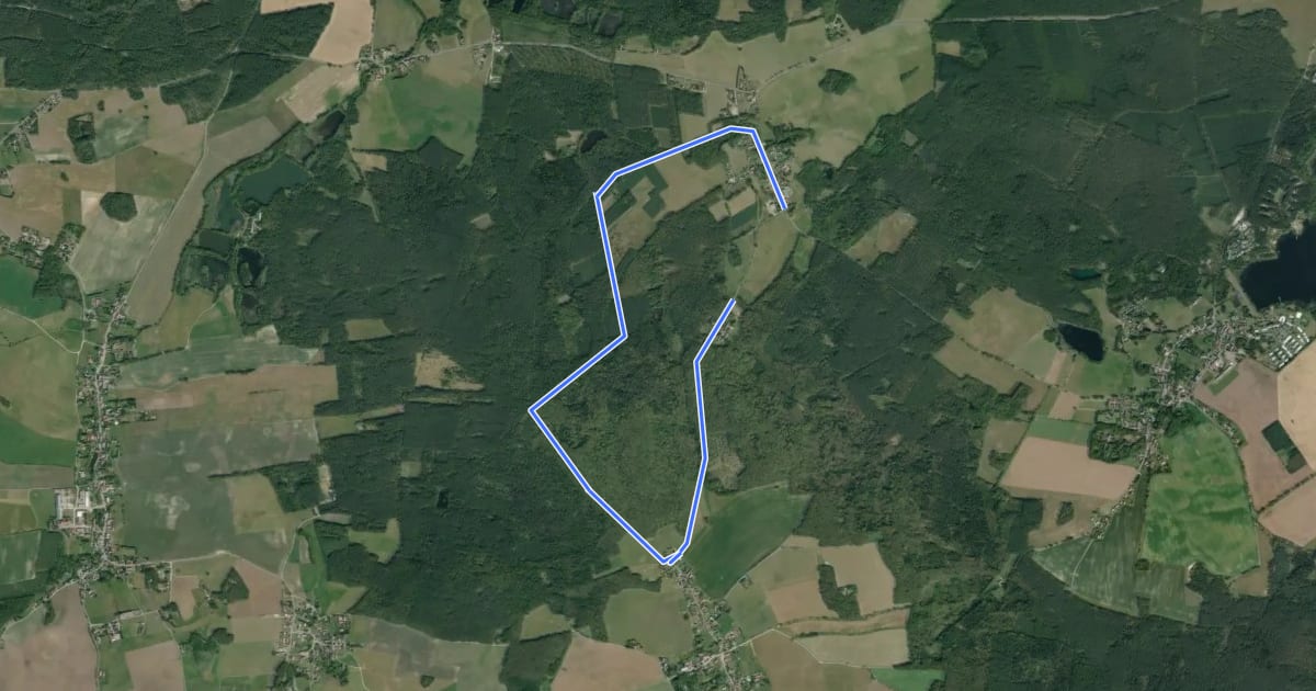 Маршрут Rundweg Steinölsa Eichenhöhe на спутниковом снимке