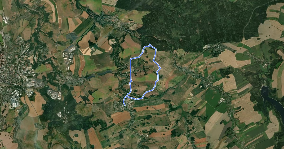 Маршрут Rundweg Tännicht на спутниковом снимке