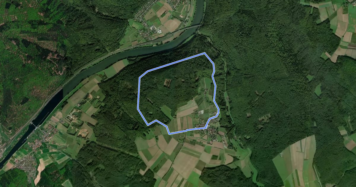 Маршрут Rundweg Teufelsmauer на спутниковом снимке