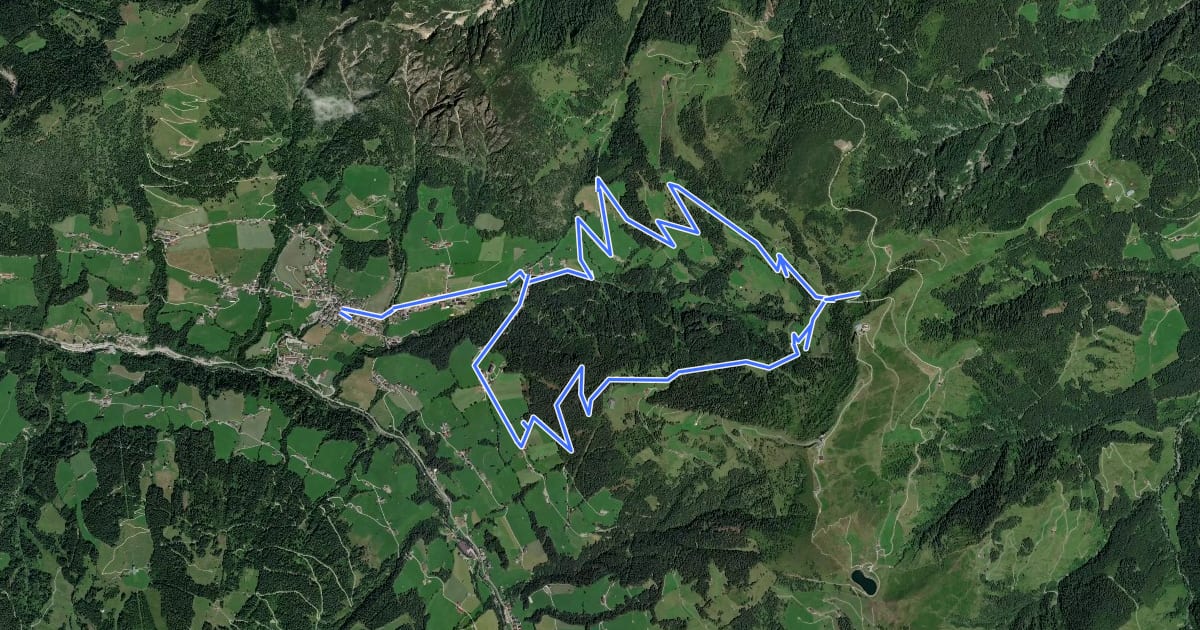 Маршрут Rundweg Thaleralm-Sieglbichlalm на спутниковом снимке