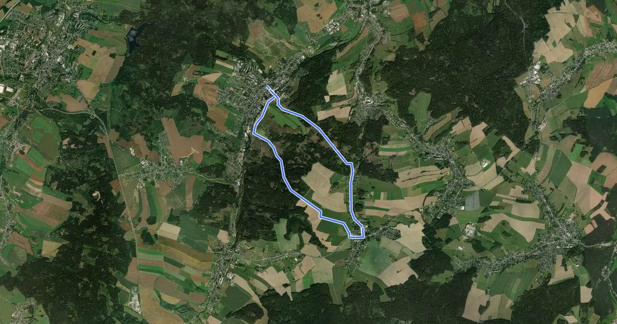 Маршрут Rundweg Thalheim - Hormersdorf на спутниковом снимке