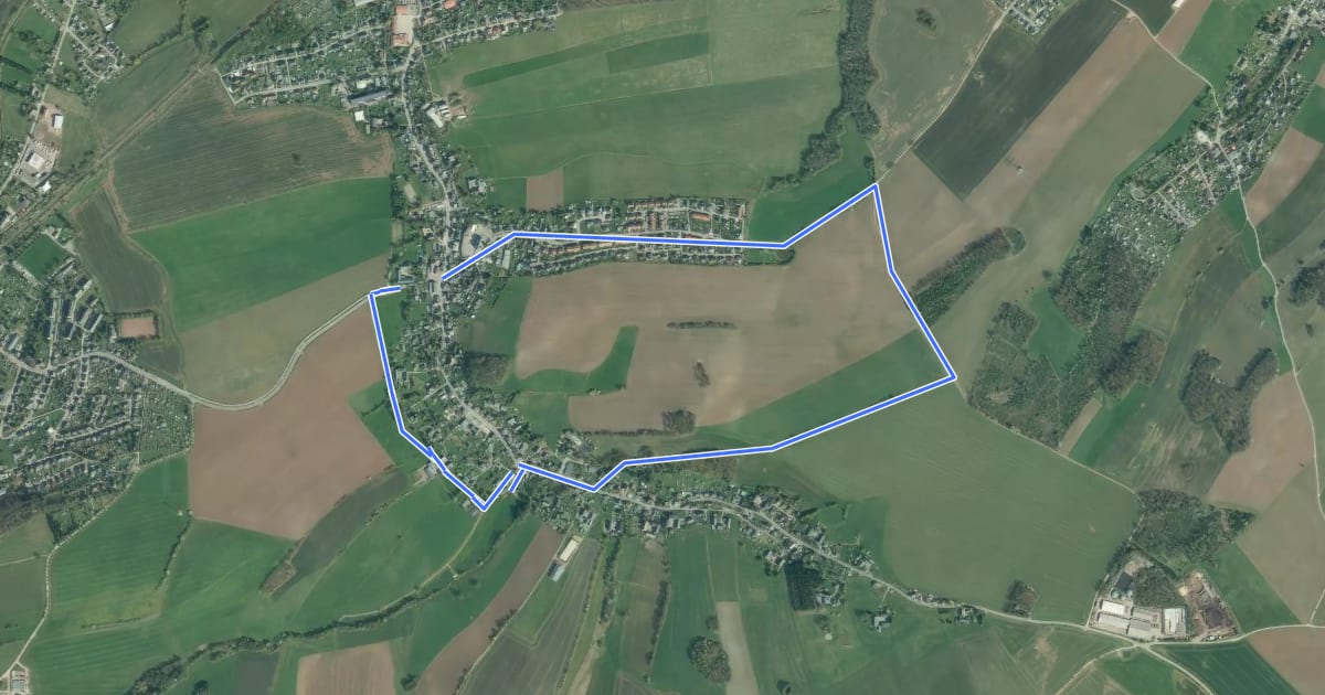 Маршрут Rundweg um Adorf 1 на спутниковом снимке