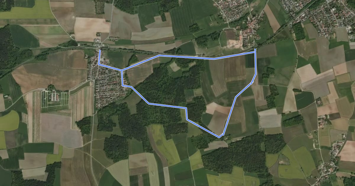 Маршрут Rundweg um Anwanden на спутниковом снимке