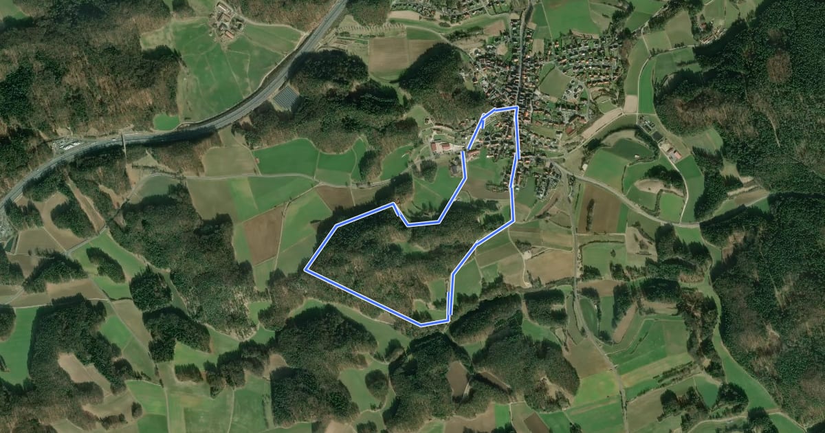 Маршрут Rundweg um den Großen Berg на спутниковом снимке