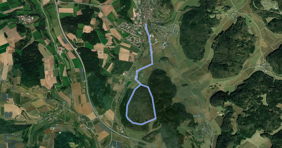 Маршрут Rundweg um den Läufelberg на спутниковом снимке